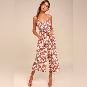 Free People Hot Tropics Wide Leg Romper Size 8